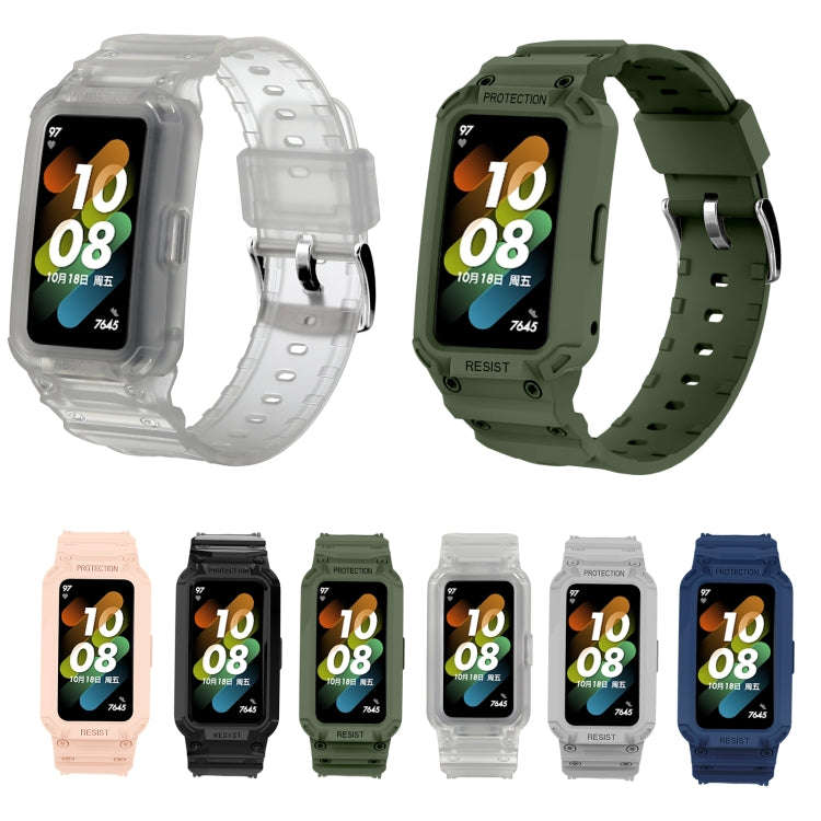 For Huawei Band 7 / 6 / Honor Band 6 Integrated TPU Watch Band(Light Grey)