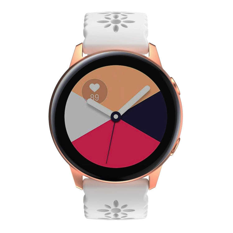 For Huawei Watch GT 3 Pro 22mm Plum Blossom Hollowed Silicone Watch Band(White)
