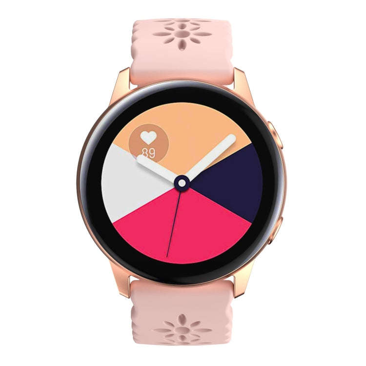 For Huawei Watch GT 3 Pro 22mm Plum Blossom Hollowed Silicone Watch Band(Pink)