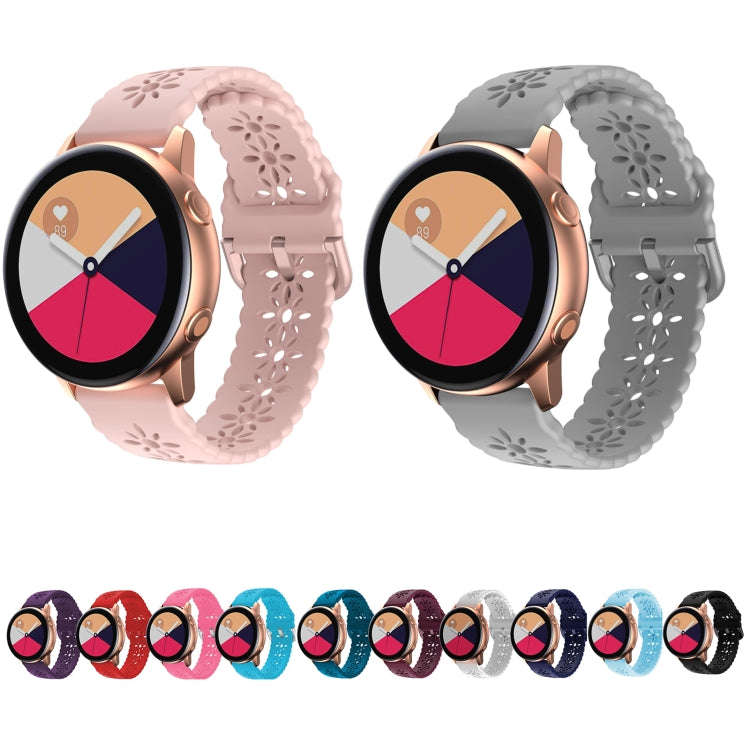 For Huawei Watch GT 3 Pro 22mm Plum Blossom Hollowed Silicone Watch Band(Red)