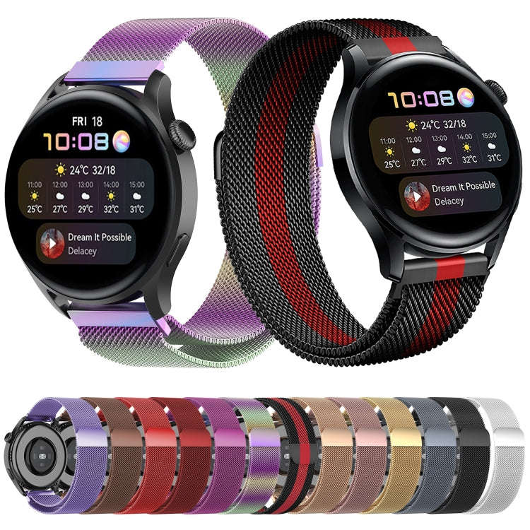 For Huawei Watch GT 3 Pro 46mm Milan Steel Watch Band(Red)