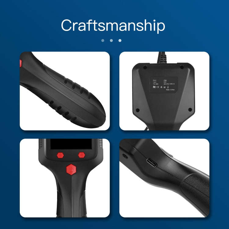 8mm Camera 2.4 inch HD Handheld Industrial Endoscope With LCD Screen, Length:5m