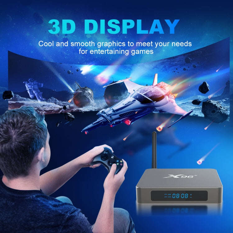 X96 X6 8K Smart TV BOX Android 11.0 Media Player, RK3566 Quad Core ARM Cortex A55, RAM: 8GB, ROM:...