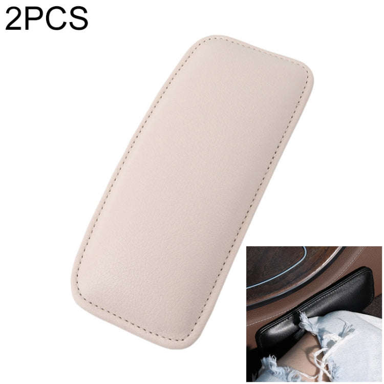 2 PCS Car Non-slip Soft Floor Protector Carpet Floor Mat Knee Bolster, Style:First Layer Cowhide(...