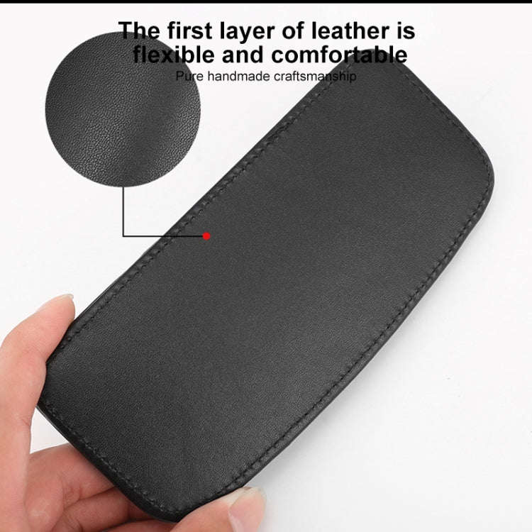 2 PCS Car Non-slip Soft Floor Protector Carpet Floor Mat Knee Bolster, Style:First Layer Cowhide(...