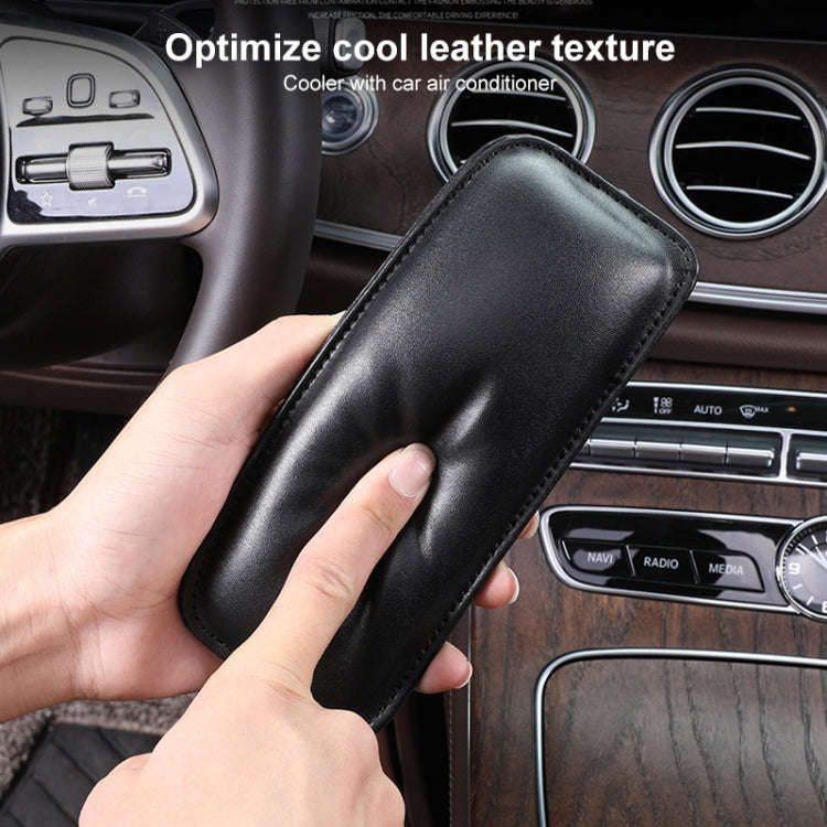 2 PCS Car Non-slip Soft Floor Protector Carpet Floor Mat Knee Bolster, Style:First Layer Cowhide(...