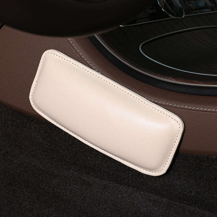 2 PCS Car Non-slip Soft Floor Protector Carpet Floor Mat Knee Bolster, Style:First Layer Cowhide(...