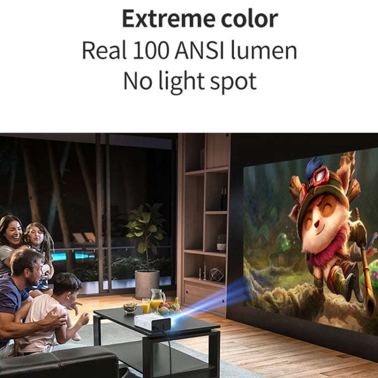 T01 800x480 2200 Lumens Mini LCD Digital Projector, Same Screen Version, US Plug(White Black)