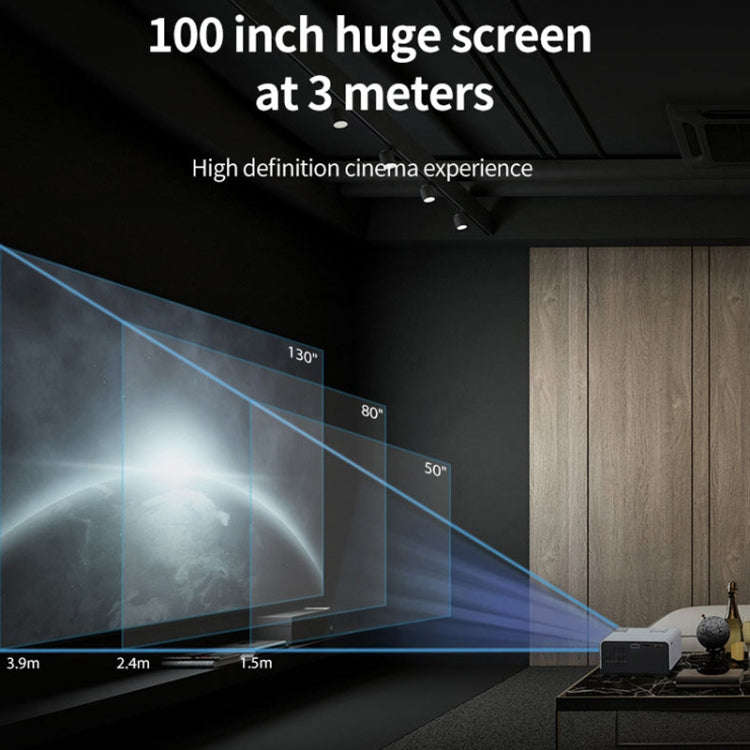 T01 800x480 2200 Lumens Mini LCD Digital Projector, Same Screen Version, US Plug(White Black)