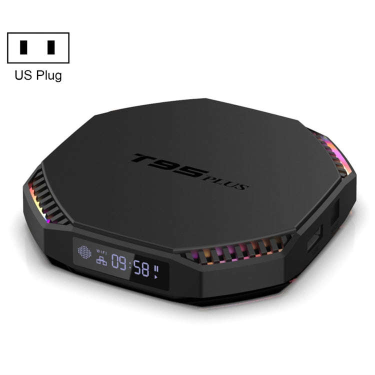 T95 Plus RK3566 Dual Wifi Bluetooth Smart TV Set Top Box, 4GB+32GB(US Plug)