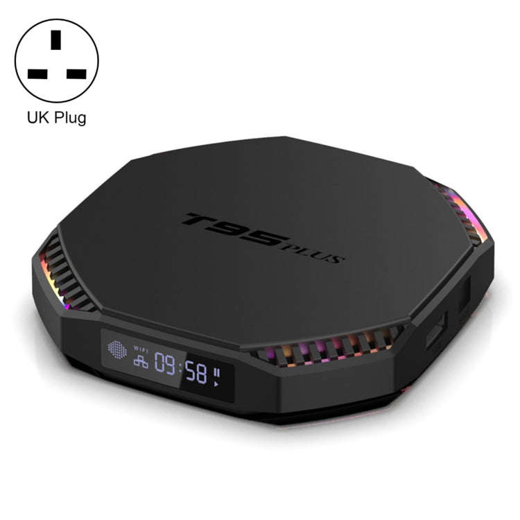T95 Plus RK3566 Dual Wifi Bluetooth Smart TV Set Top Box, 4GB+32GB(UK Plug)