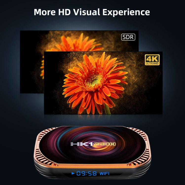 MECOOL HK1RBOX X4 4K TV Box, Android 11 Amlogic S905X4 CPU with RC 4GB+128GB(EU Plug)