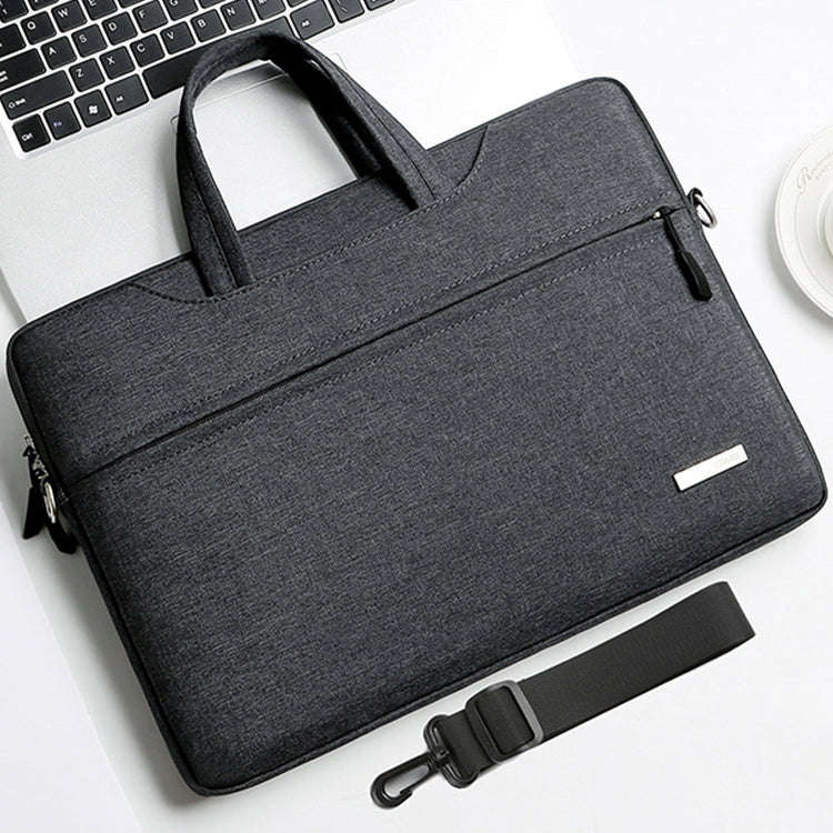 Handbag Laptop Bag Inner Bag with Shoulder Strap, Size:12 inch(Dark Grey)