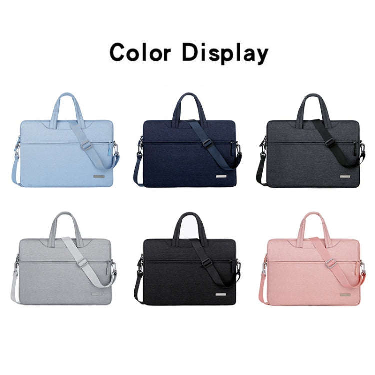 Handbag Laptop Bag Inner Bag with Shoulder Strap, Size:15.6 inch(Dark Blue)
