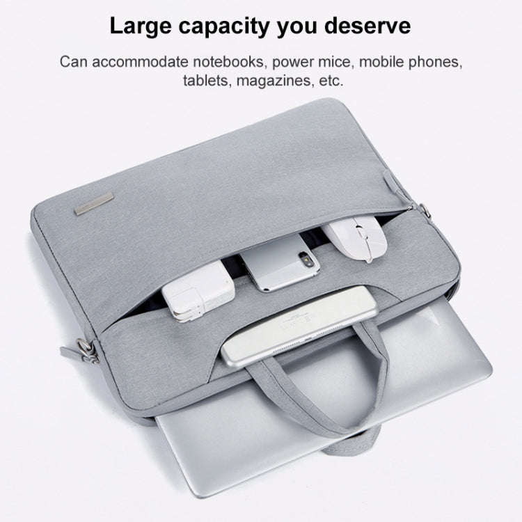 Handbag Laptop Bag Inner Bag with Shoulder Strap, Size:15.6 inch(Dark Blue)