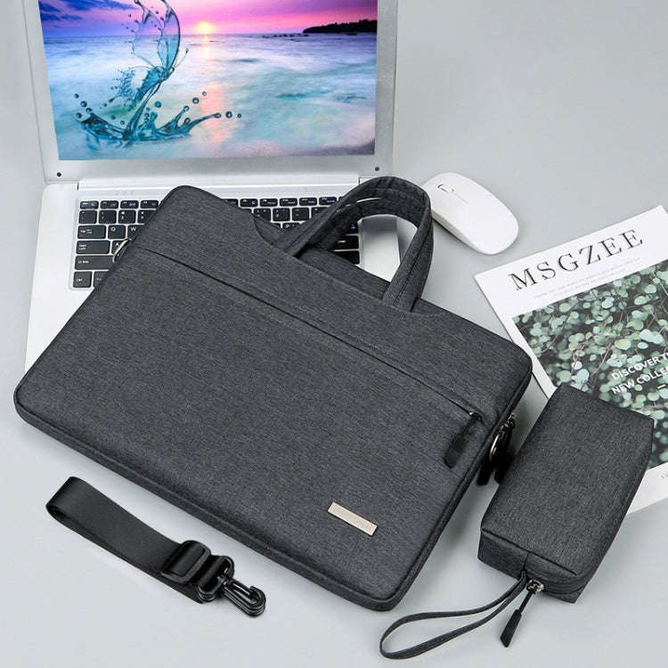 Handbag Laptop Bag Inner Bag with Shoulder Strap/Power Bag, Size:12 inch(Dark Grey)