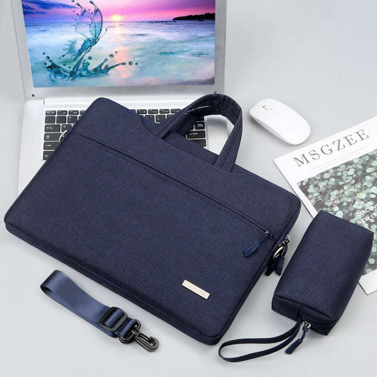Handbag Laptop Bag Inner Bag with Shoulder Strap/Power Bag, Size:16.1 inch(Dark Blue)