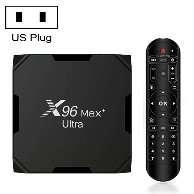 X96 Max+ Ultra 4GB+64GB Amlogic S905X4 8K Smart TV BOX Android 11.0 Media Player, Plug Type:US Plug