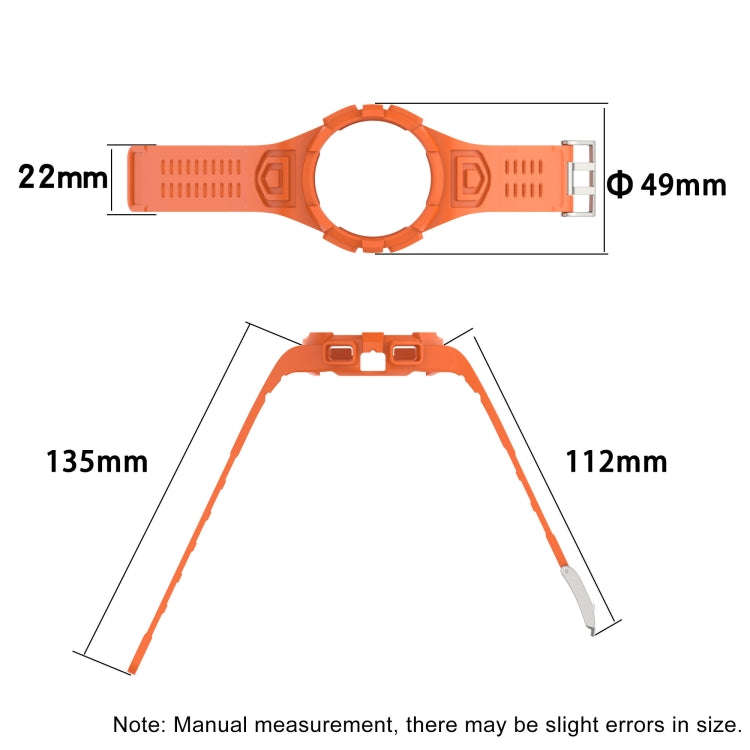 For Samsung Galaxy Watch4 Classic 46mm Silicone Integrated Watch Band(Transparent Black)