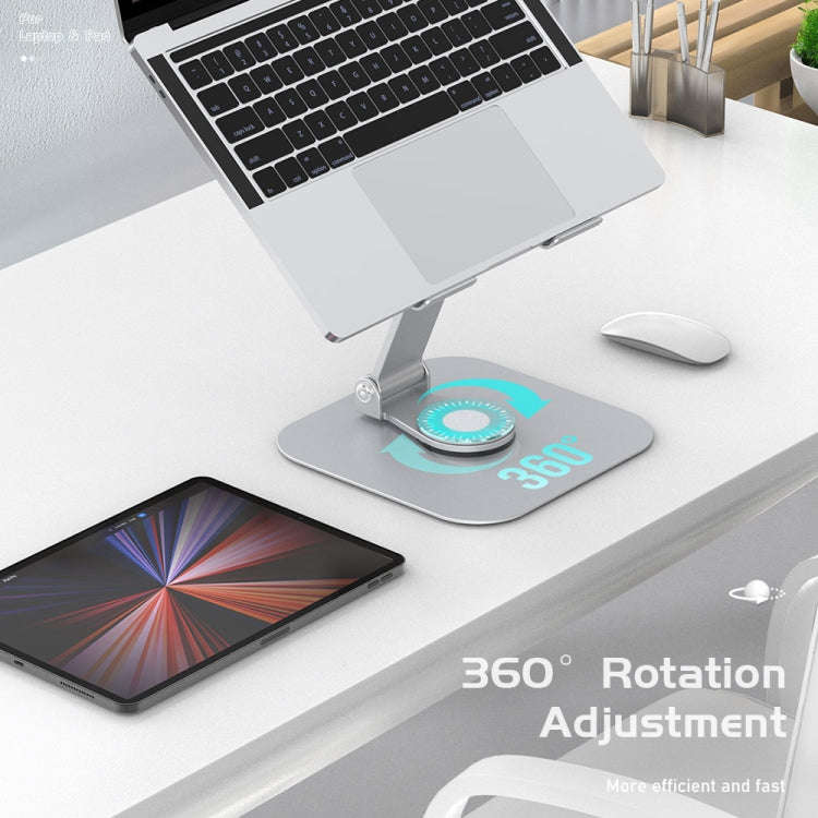 R-JUST BJ01-02 360 Degrees Rotation Laptop Lifting Bracket(Silver)
