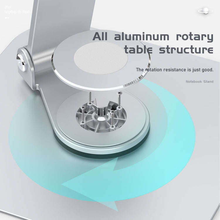 R-JUST BJ01-02 360 Degrees Rotation Laptop Lifting Bracket(Silver)