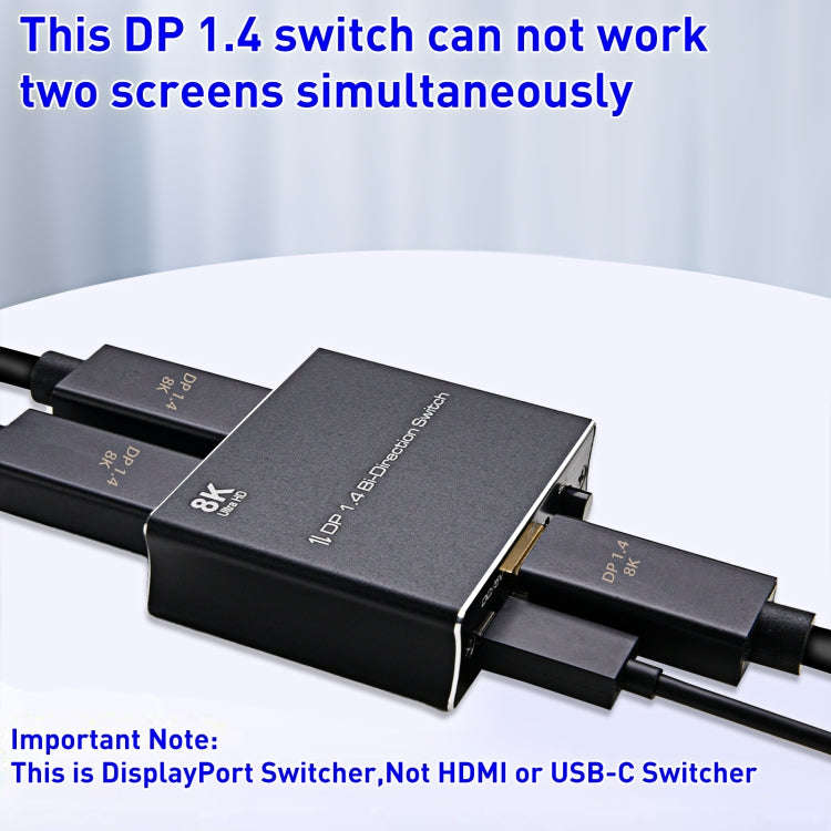 P80 8K Ultra HD DP1.4 Bi-direction Switch(Black)