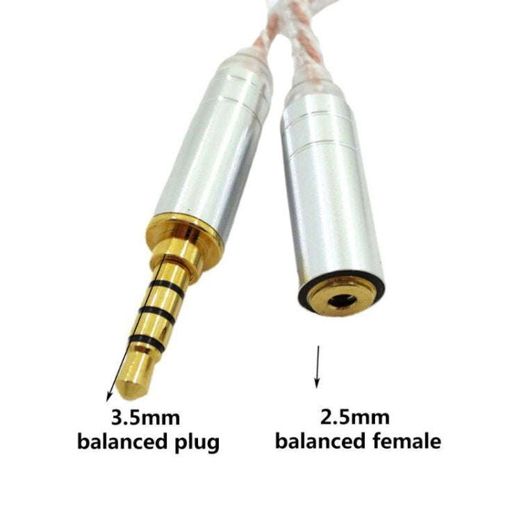 ZS0156 Balanced Inter-conversion Audio Cable(3.5 Balanced Male to 2.5 Balanced Female)