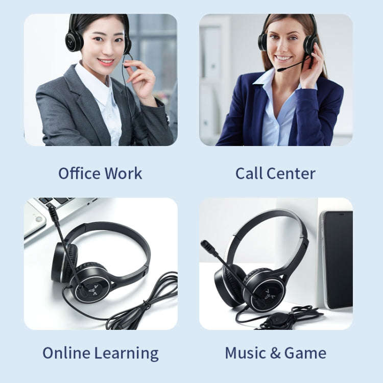 SOYTO SY-G30C Long Microphone Wired Noise Cancelling Ergonomic Gaming Headset, Interface:3.5mm(Bl...