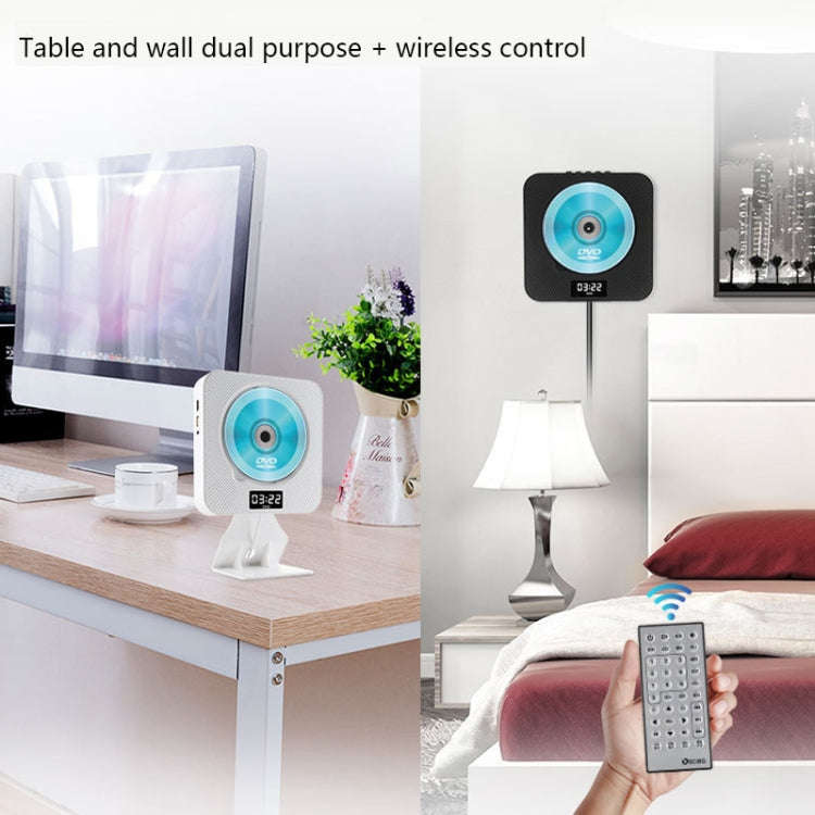 Kecag KC-608 Wall Mounted HD DVD Player Bluetooth CD Player(White)
