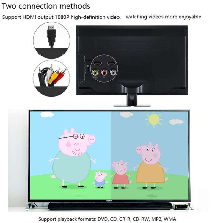 Kecag KC-608 Wall Mounted HD DVD Player Bluetooth CD Player(Pink)