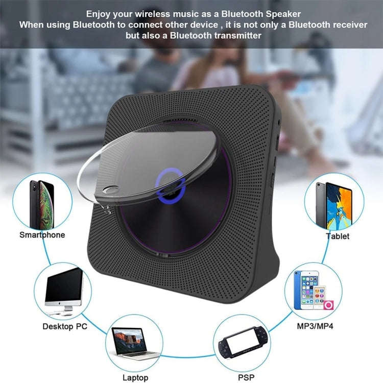 Kecag KC-806 2A Retro Bluetooth Music Disc Album CD Player, Specification:Rechargeable Version(Wh...