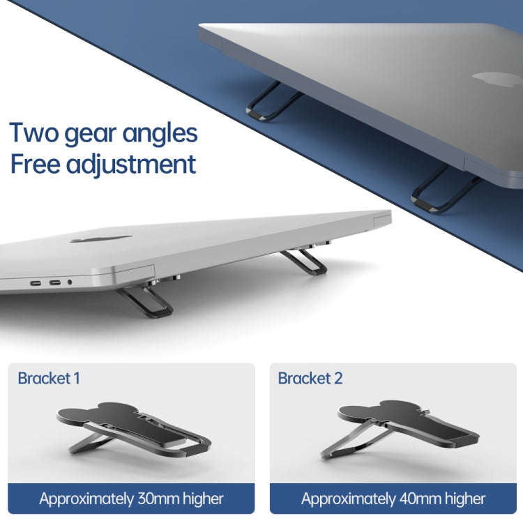 2 PCS Metal Foldable Laptop Stand Bracket(Tarnish)