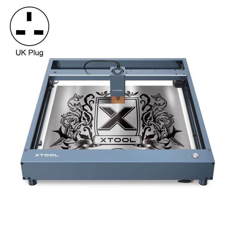 XTOOL D1 Pro-10W High Accuracy DIY Laser Engraving & Cutting Machine, Plug Type:UK Plug(Metal Gray)
