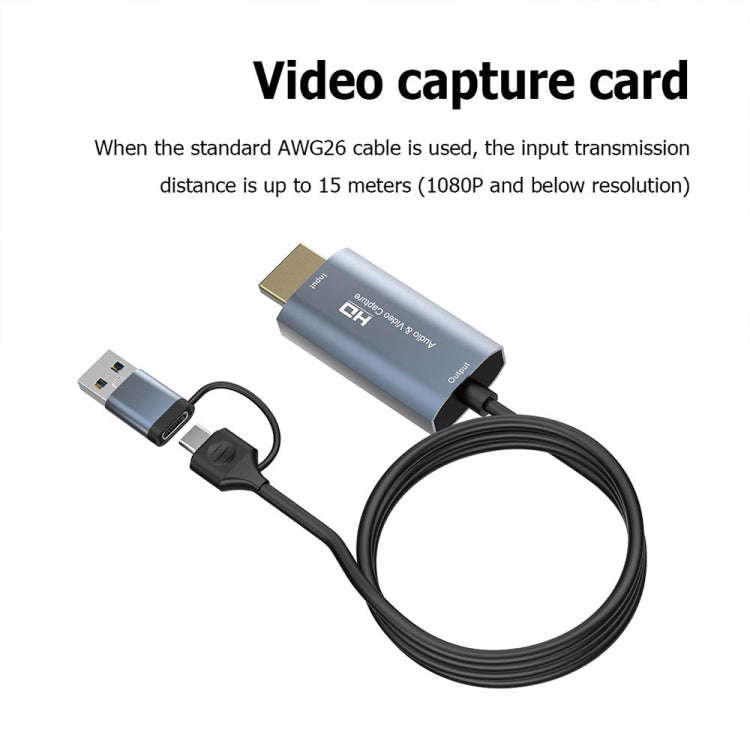 Z36 HDMI/M Male to USB-Type C/M Male HD Video Capture Card, Length: 2m