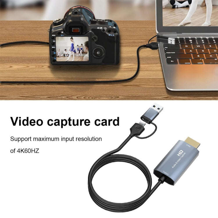 Z36 HDMI/M Male to USB-Type C/M Male HD Video Capture Card, Length: 2m