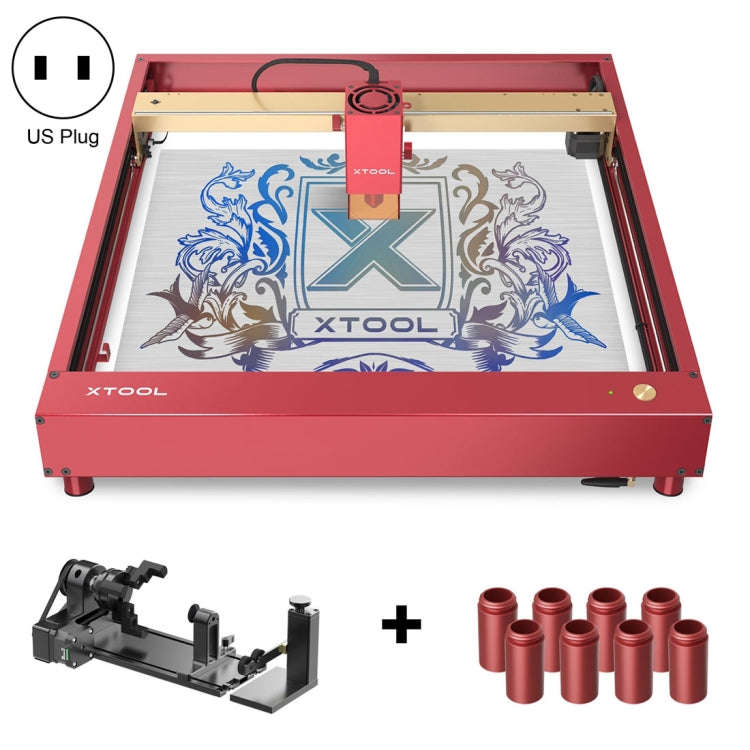 XTOOL D1 Pro-20W High Accuracy DIY Laser Engraving & Cutting Machine + Rotary Attachment + Raiser...
