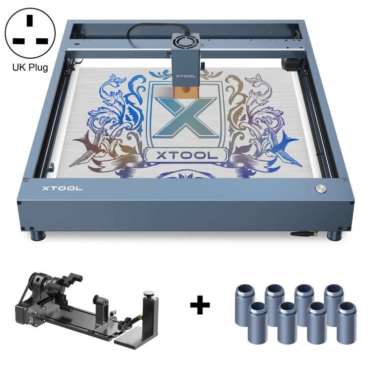 XTOOL D1 Pro-20W High Accuracy DIY Laser Engraving & Cutting Machine + Rotary Attachment + Raiser...