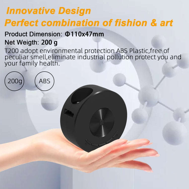 T200 1500LM 1920x1080P LED Mini Projector, US Plug(Black)