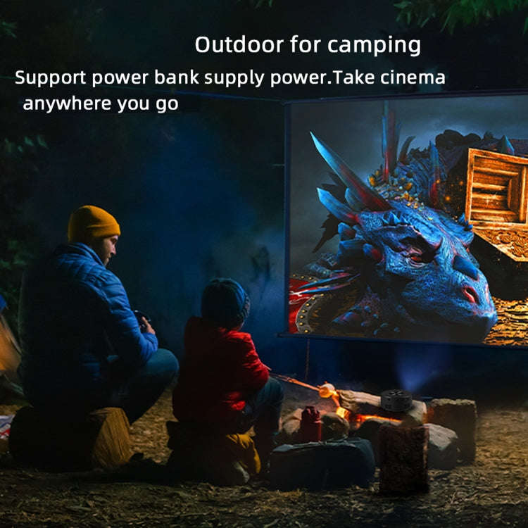 T200 1500LM 1920x1080P LED Mini Projector, US Plug(Black)