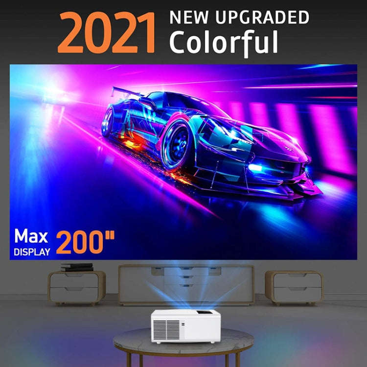 Y6 190ANSI 1024x600P LED Projector Support Screen Mirroring, AU Plug(White)