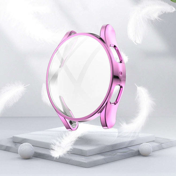 For Samsung Galaxy Watch 5 44 mm Full Coverage TPU Electroplating Protective Case(Pink)