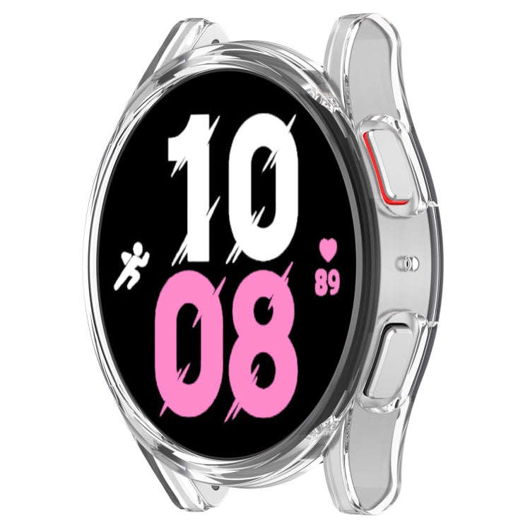 For Samsung Galaxy Watch 5 40 mm Half Coverage Hollowed PC Protective Case(Transparent White)