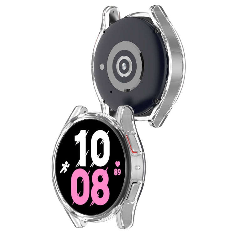 For Samsung Galaxy Watch 5 40 mm Half Coverage Hollowed PC Protective Case(Transparent White)