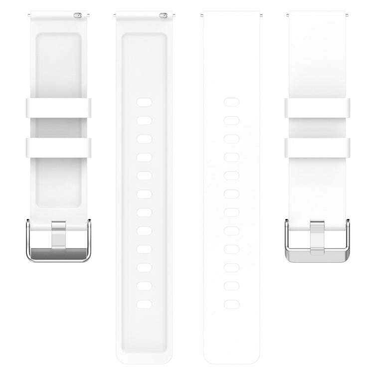 For Amazfit Bip 3 20mm Steps Style Silicone Watch Band(White)