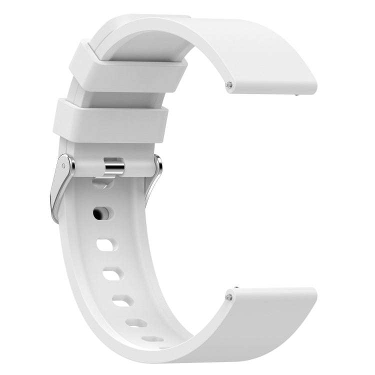 For Amazfit Bip 3 20mm Steps Style Silicone Watch Band(White)