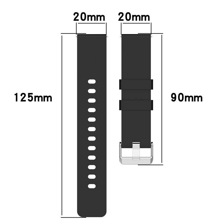 For Amazfit Bip 3 20mm Steps Style Silicone Watch Band(White)