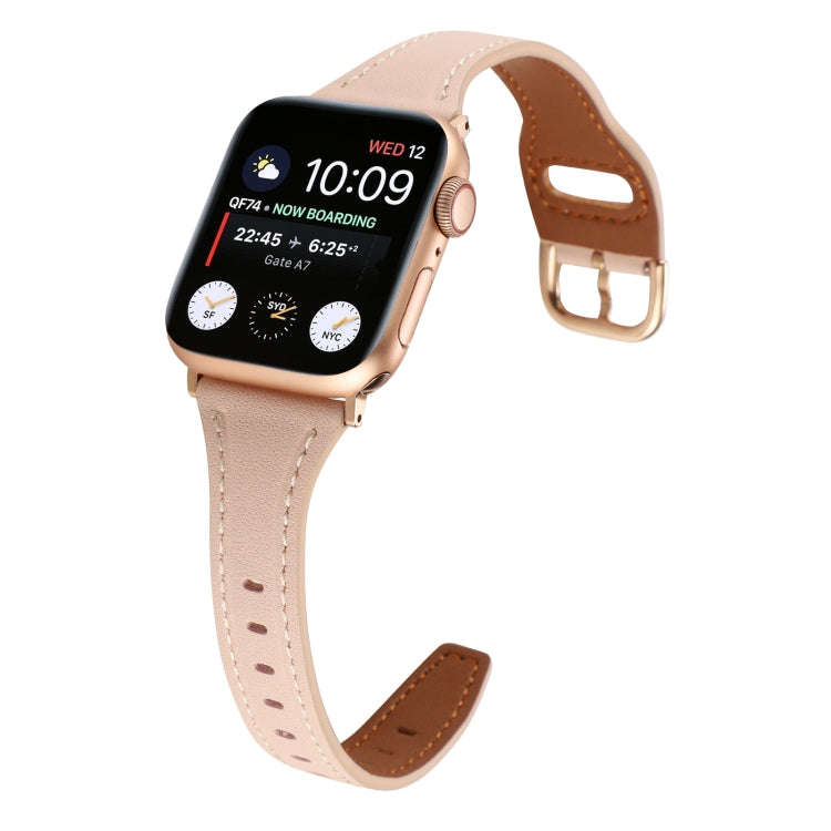 T-shaped Genuine Leather Starry Sky Watch Band For Apple Watch Series 9&8&7 41mm / SE 3&SE 2&6&SE...