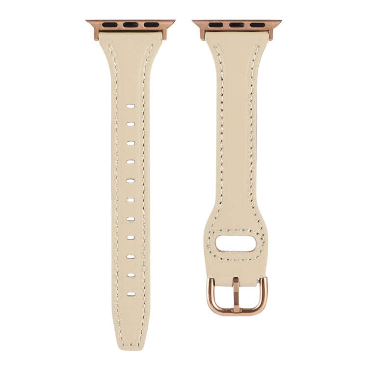T-shaped Genuine Leather Starry Sky Watch Band For Apple Watch Series 9&8&7 41mm / SE 3&SE 2&6&SE...