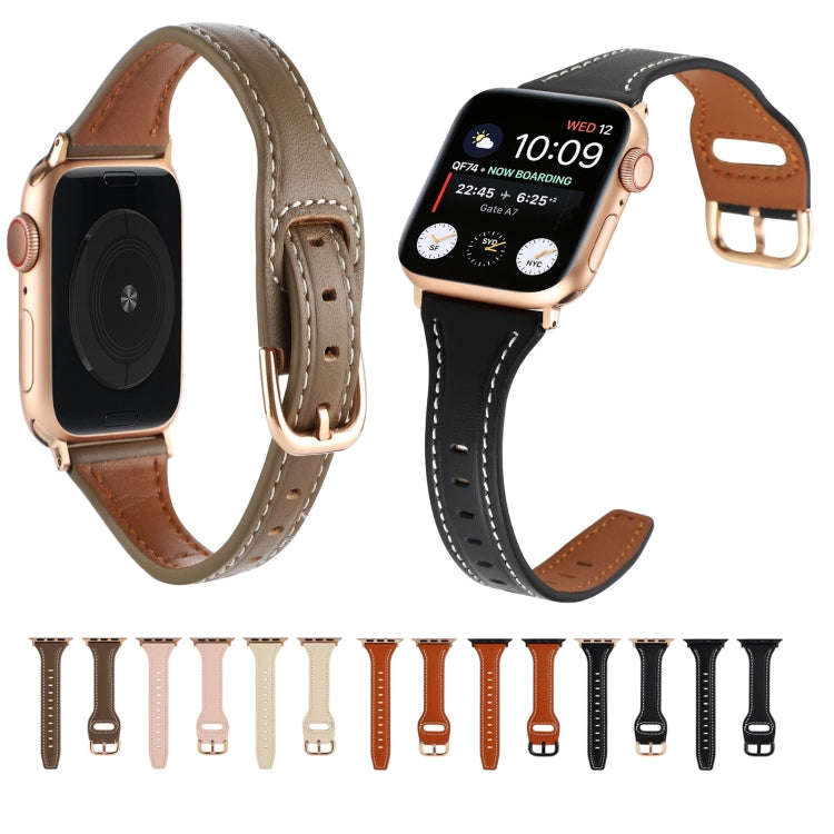 T-shaped Genuine Leather Starry Sky Watch Band For Apple Watch Series 9&8&7 41mm / SE 3&SE 2&6&SE...