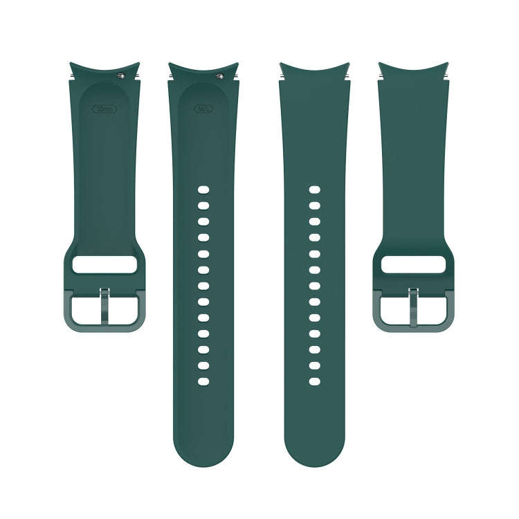 For Samsung Galaxy Watch 5 40mm Official Silicone Watch Band, Size:L(Dark Green)